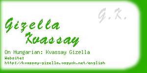 gizella kvassay business card